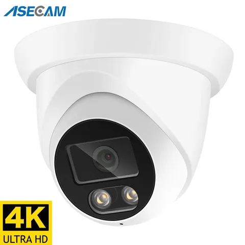 New 4K 8MP IP Camera Audio Outdoor POE H.265 Onvif Wide Angle 2.8mm AI Color Nig