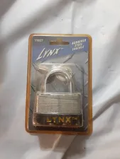 Lynx Key Padlock Hardened Steel Shackle, 1-3/4", #15027, new
