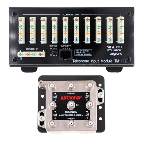 LEGRAND - ONQ CO1110 COMBO MODULE, PUNCH DOWN IDC W/ RJ31X, 8X10 CATV