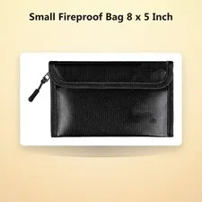 Small Fireproof Bag 8 x 5 Inch Fireproof Money Pouch Document Bag Waterproof ...