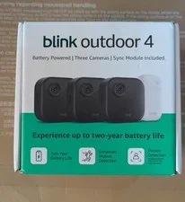 Blink Outdoor 4 Battery Powered 3-Camera Security System  NEW, Factory Sealed