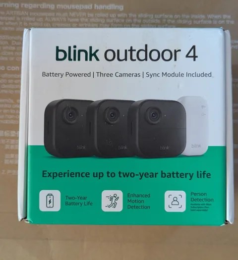 Blink Outdoor 4 Battery Powered 3-Camera Security System  NEW, Factory Sealed