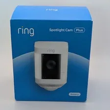 Ring Spotlight Cam Plus, Battery - White (Open box)