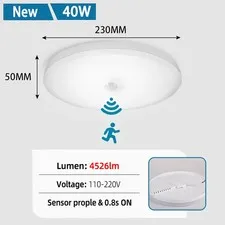 220V PIR Motion Sensor Ceiling Lamp 110V 220V Motion Detector Modern Ceiling