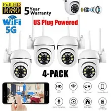 4-Pack Wireless 5G WiFi Security Camera System Smart Outdoor Night Vision 1080P