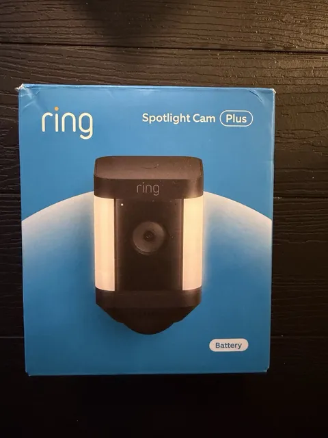 Ring Spotlight Cam Plus Battery Smart Secure HD video Camera Two-Way Talk, Black