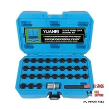 32 PCS Wheel Lock Key Set - Compatible with Mercedes Benz CR-Mo Wheel Lock