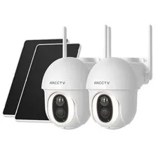 4G LTE Cellular Solar Security Cameras Outdoor 360° PTZ Night Vision w/ SIM Card