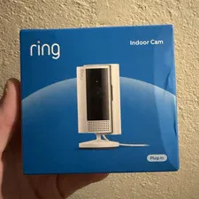 Ring Indoor Cam Plug-In 1080p Wi-Fi IP Indoor Camera White, Alexa Compatible