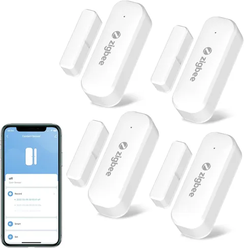 Tuya Zigbee Door and Window Sensor, Wireless Mini Contact Sensor, Requires Tuya