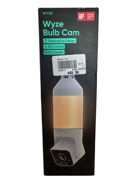 Wyze Bulb Cam 2K Smart Security Camera E26 Socket 800 Lumens NEW ✅