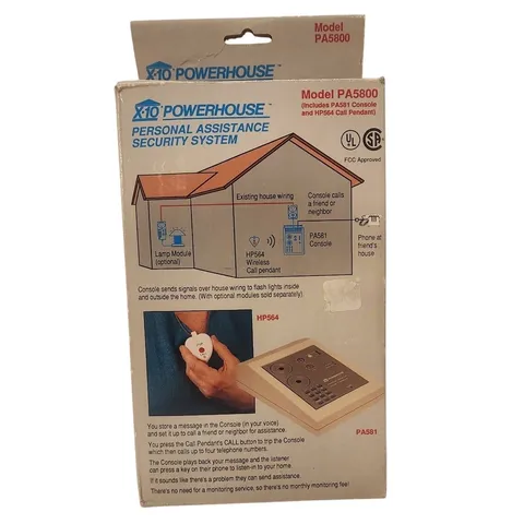 X‑10 Powerhouse PA5800 Personal Assistance Security System – New in Box