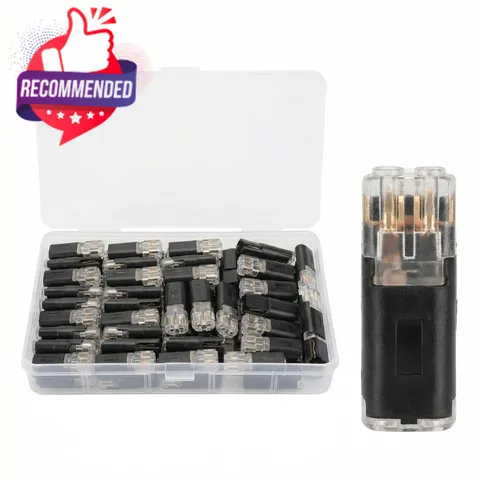 50pcs Double-Wire Plug-in Connectors with Locking Buckle, Quick-Clip Push-in... 