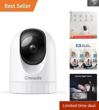 360° WiFi Indoor Camera - Crystal Clear 2K with Motion Alerts & Alexa Support
