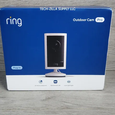 Ring Outdoor Cam Pro Retinal 4K Plug-In Camera White (New / Sealed)