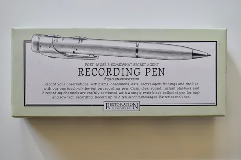 Vintage NOS RECORDING PEN - RESTORATION HARDWARD  NEW Old Stock