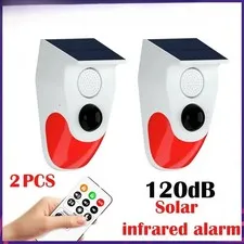 Outdoor Wireless 120dB Charging Security Sound Alarm Detector PIR Motion Sensor