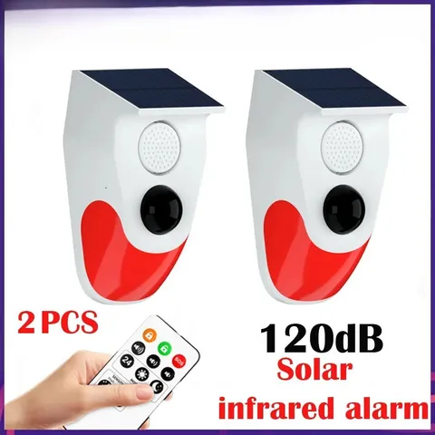 Outdoor Wireless 120dB Charging Security Sound Alarm Detector PIR Motion Sensor