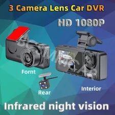 2in Full HD 1080P Dash Cam Car DVR 3-Channel Recorder Video Camera Night Vision
