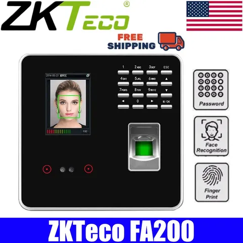 ZKTeco FA200 TCP/IP Face Biometric Fingerprint Time Attendance Access Control US
