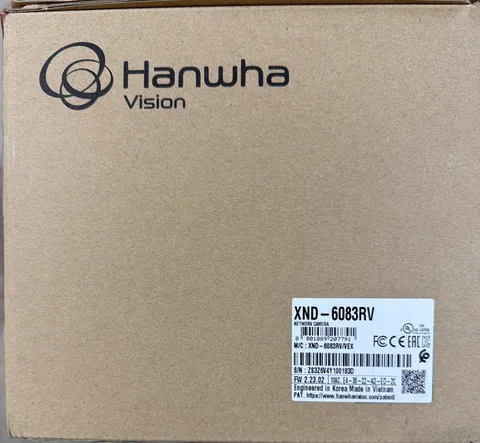 HANWHA VISION Ai XND-6083RV POE+ 2MP IR Dome IP Security Camera 2.8~12mm Lens