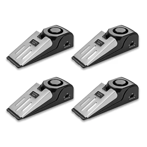 4 Pack Door Stop Alarm, 120dB Loud Portable Wedge Entrance Alert Anti-Theft B...