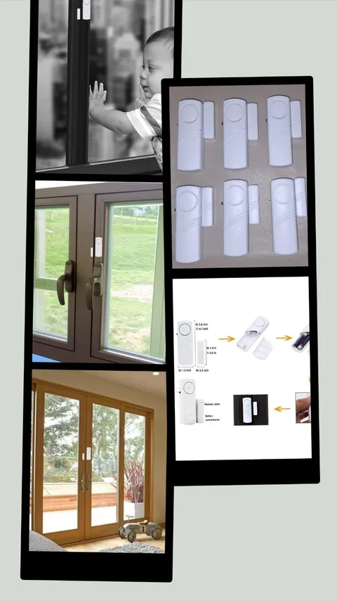 New: 6pc Wireless Window/Door Alarm: Home Travel RV Security System AA Battery
