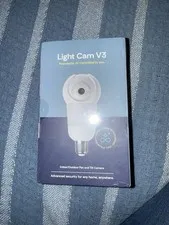 Light Cam V3 2K Wi-Fi Light Bulb Camera Pan/Tilt Color Night Vision 2-Way