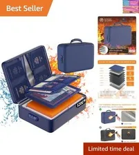 5200°F Document Organizer with Lock,Upgraded Heat Insulated Fireproof＆Waterpr...