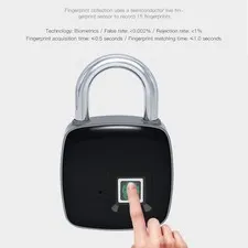 P3 Fingerprint Padlock Anti-Theft Security Keyless Smart Door Lock Waterproof
