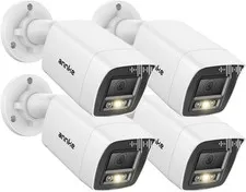 5MP Two-Way Audio Wired Security Camera, 4 Pack 3K FHD TVI Add-On Outdoor CCTV A