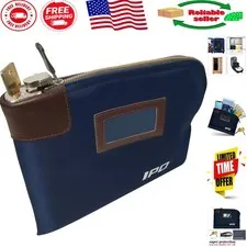 Versatile Waterproof Money Deposit Bag with Zipper - Secure & Spacious Design