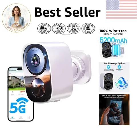 Advanced 2K Wireless Surveillance Camera with AI Motion Detection & 2-Way Audio