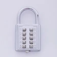 -theft Button Combination Padlock Digit Push Password Lock Zinc Alloy4156