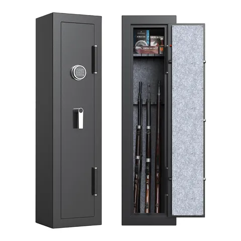 VALINIRT 7 Gun Fireproof Safe for Rifles and Pistols, Gun Cabinet with Keypad...