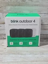 Blink Outdoor 4, (4th Gen 2025) Wireless 3 Camera Security System + Sync Module