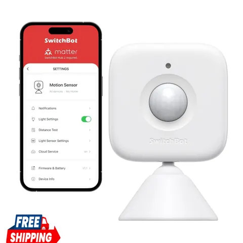 Wireless Motion Door Sensor, PIR Detector with Alert, Compatible with Alexa Hub