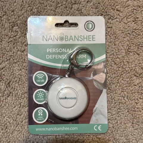 Nano Banshee Personal Self Defense Alarm W/ LED Light , 130 dB.  New