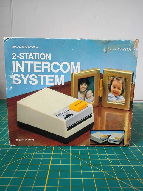 Vintage Archer 2-Station Intercom System Radio Shack Cat. No. 43-221A