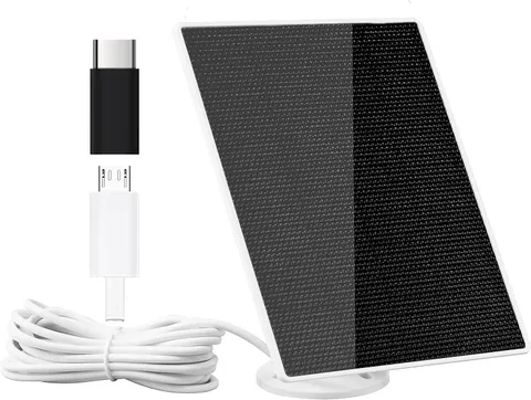 Solar Panel for Security Camera, 5W IP65 Waterproof, 10ft Cable - 360°
