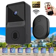 1080P Video Doorbell Camera, Infrared Night Vision, Two-Way Audio, Remote View