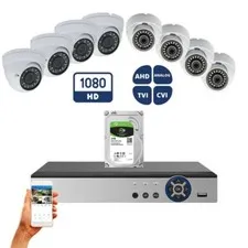 Evertech 8 Channel Security Camera System  8x HD Outdoor Indoor Camera w 4TB HDD