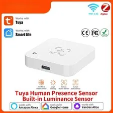 Tuya Zigbee or WiFi Human Presence Sensor MmWave Detector With Luminance Sensor