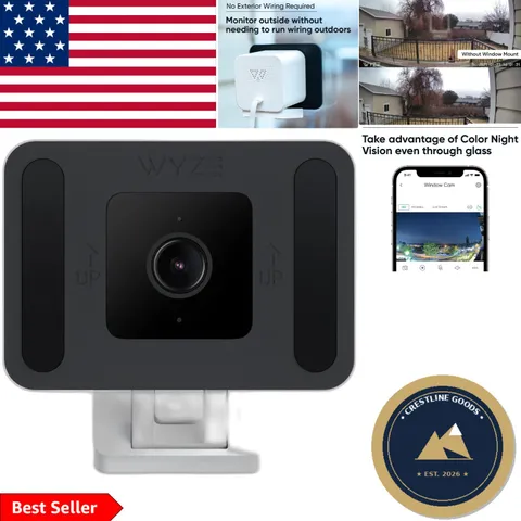 Flexible Window Mount for Cam OG, v3, v3 Pro and v4 - Hassle-Free Monitoring