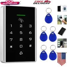 Standalone Door Access Control System with 5 Keychains - User Friendly Setup