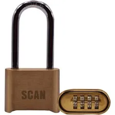 Brass Combination Lock Scan ZA116-1L With 50mm Long Hook