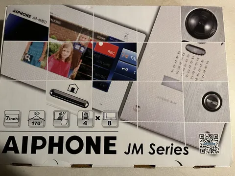 Aiphone JM-4MED JMS-4AEDV Wired Video Intercom LCD 7" Screen 170° Metallic Color