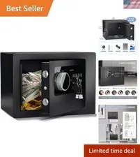 Steel Security Safe with Dual Access Modes - Perfect for Cash & Jewelry Storage