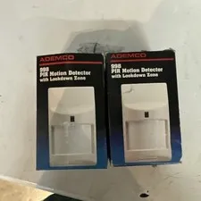 Lot of 2 Ademco 998 PIR Motion Detectors w/ Lookdown Zone Alarm Sensors NOS