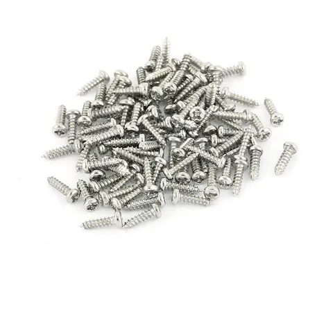 100pcs M2 x 8mm Stainless Steel Phillips Flat Head Self-taping Screws
